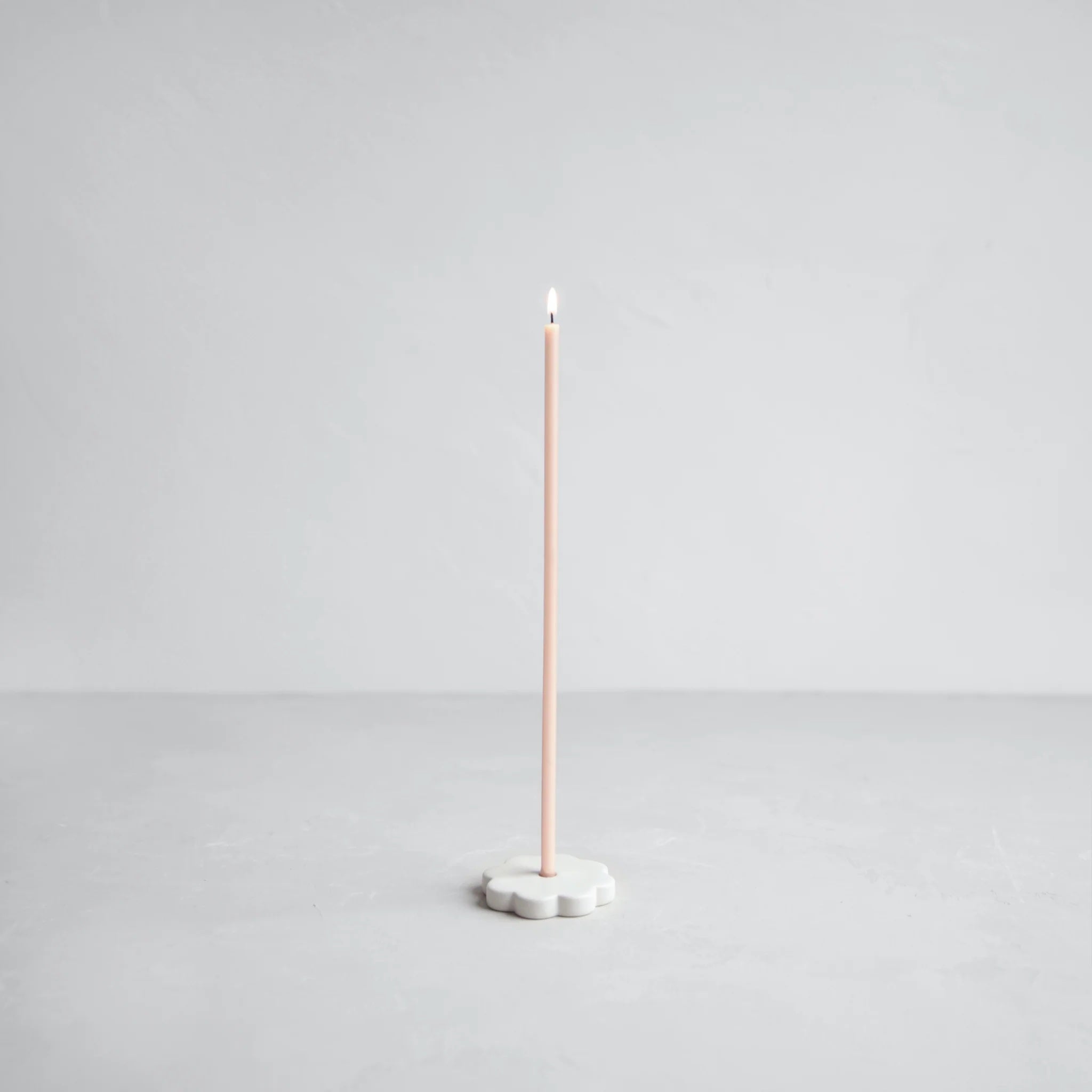 Ceramic Fleur Long Stem Candle Holder