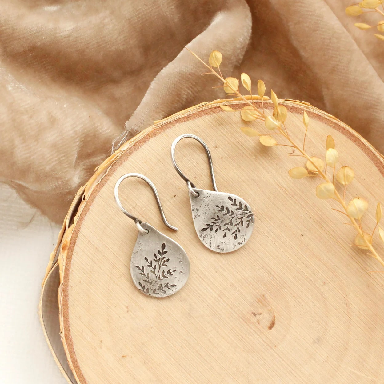 Mini Sprout Teardrop Earrings
