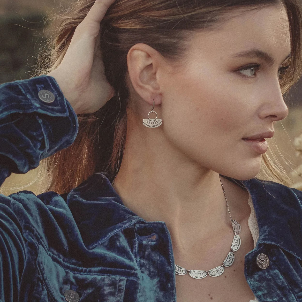 Asmi Short Loop Bohemian Earrings