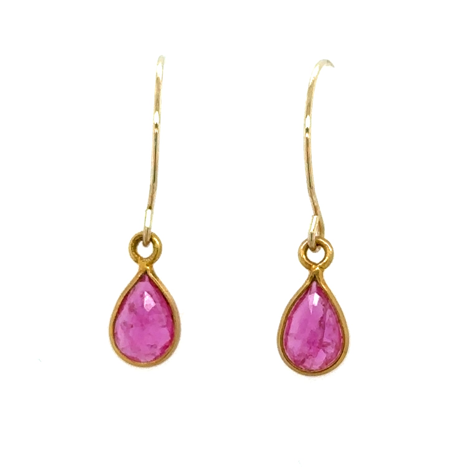Small Ruby Teardrop Earring