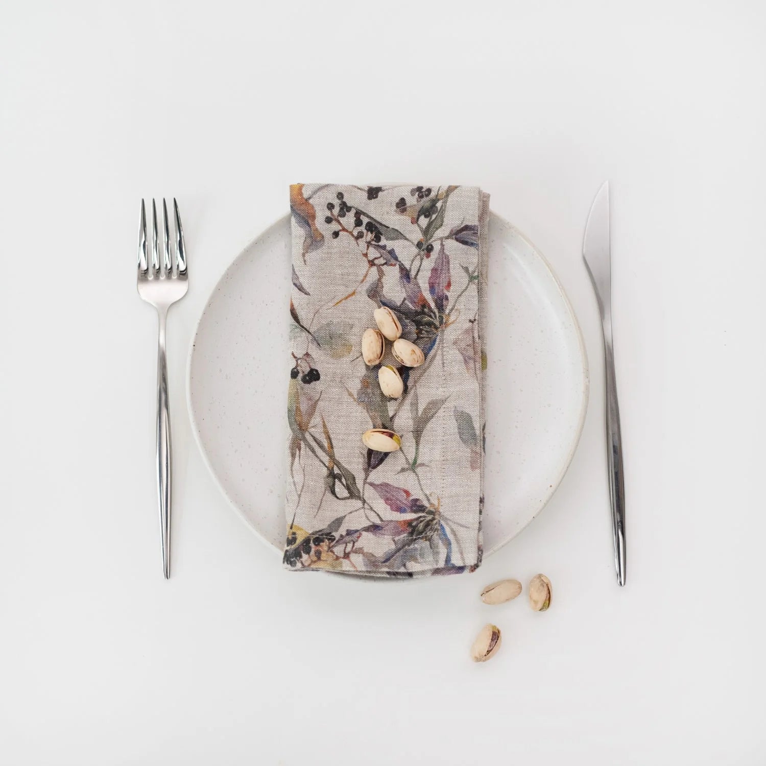 Linen Napkins - Set/2 - Meadow on Natural