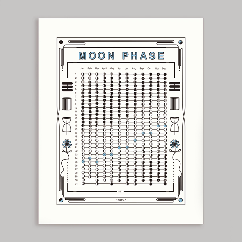 2024 Moon Calendar - Unframed