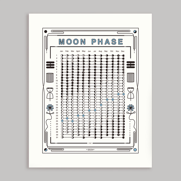 2024 Moon Calendar - Unframed