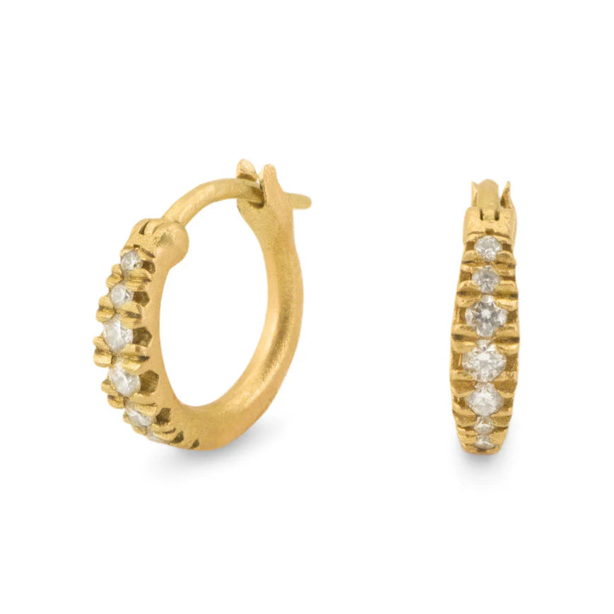 14k Diamond Rubidoux Hoops