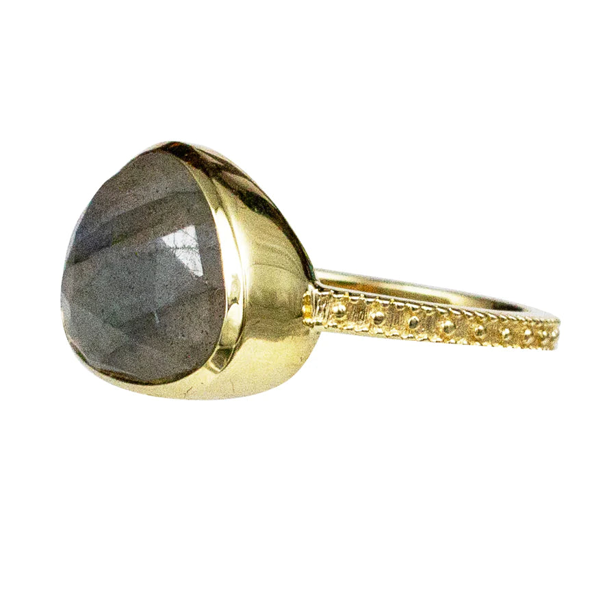 Vermeil Labradorite Zen Ring