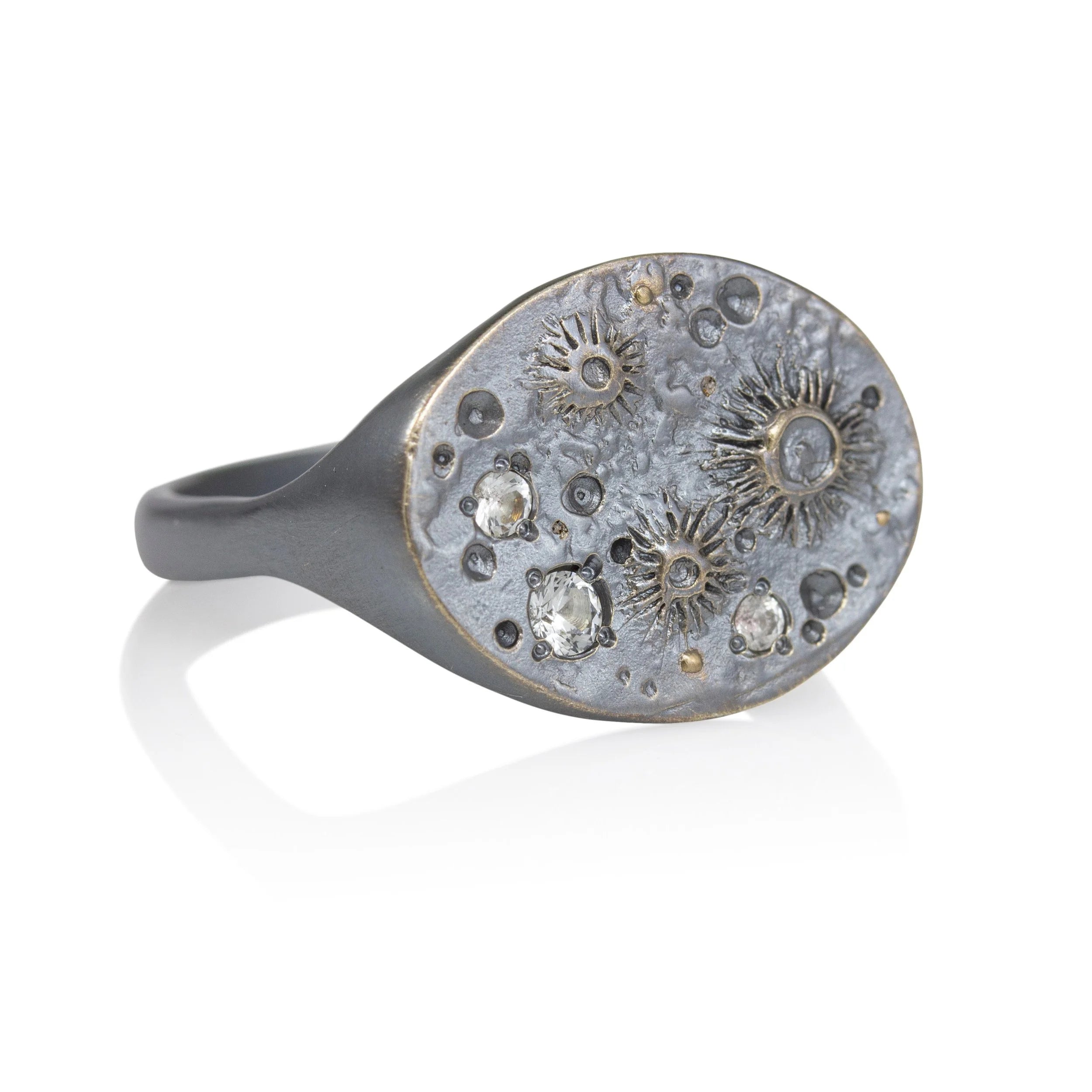 Oval Moon Signet Ring