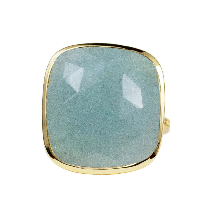 Vermeil Cocktail Aquamarine Ring