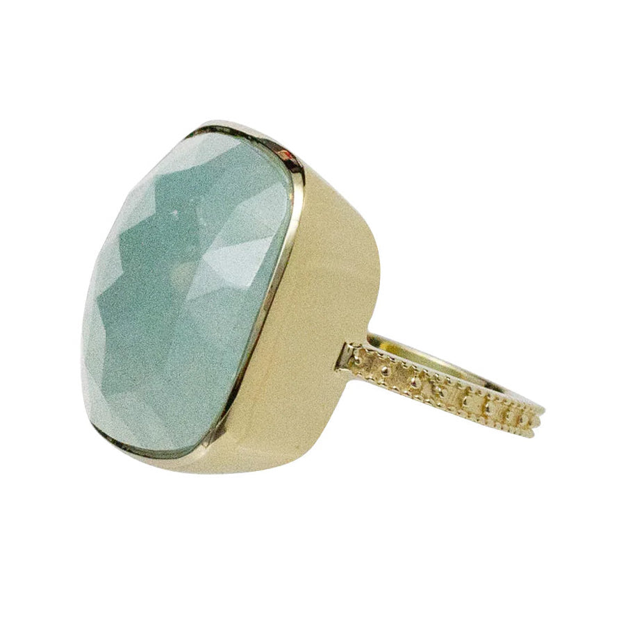 Vermeil Cocktail Aquamarine Ring