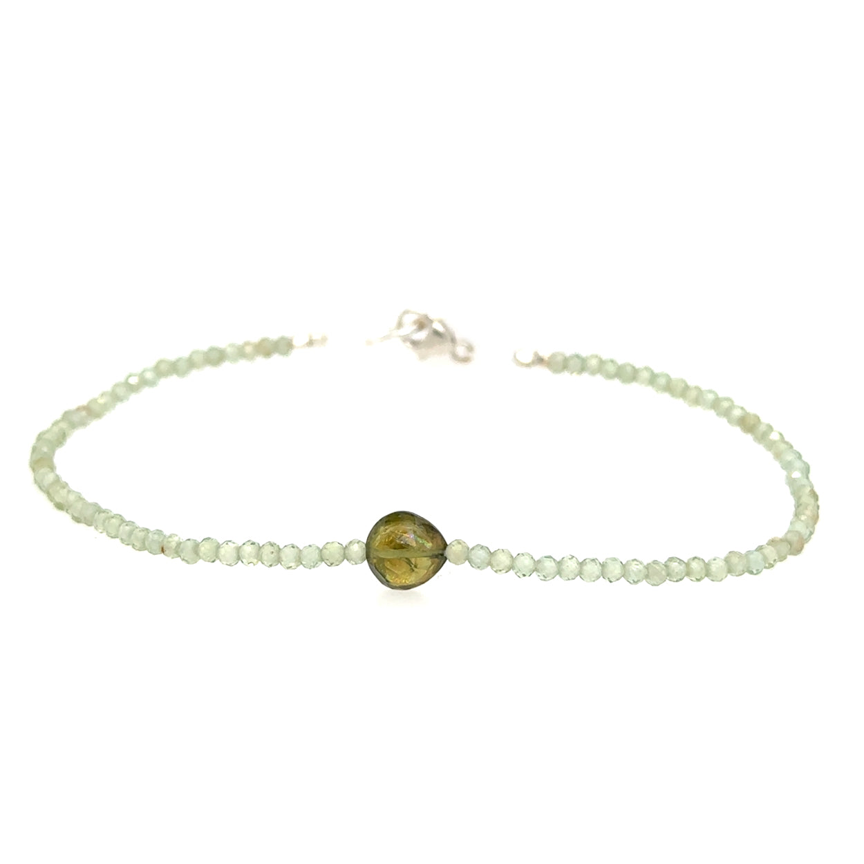 Apatite + Tourmaline Beaded Bracelet