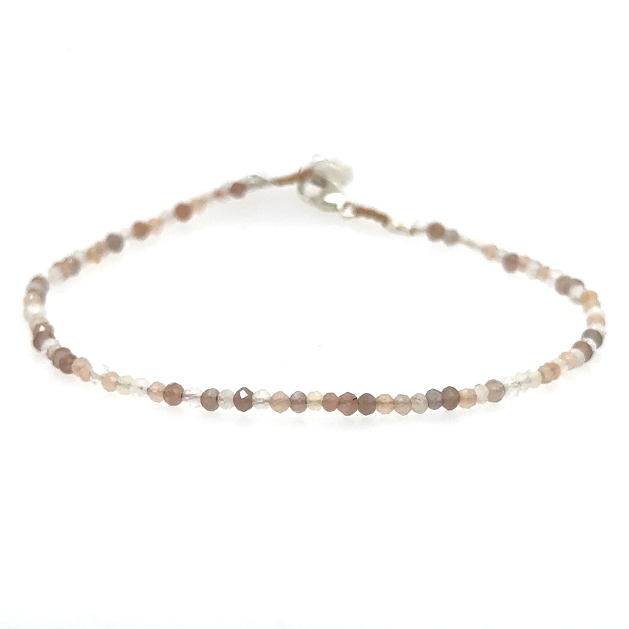 Pale Grey Multi-Gemstone Strand Bracelet