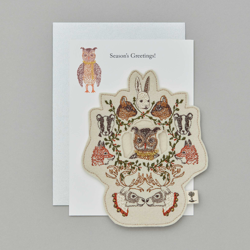 Wreath Felt Friend Card