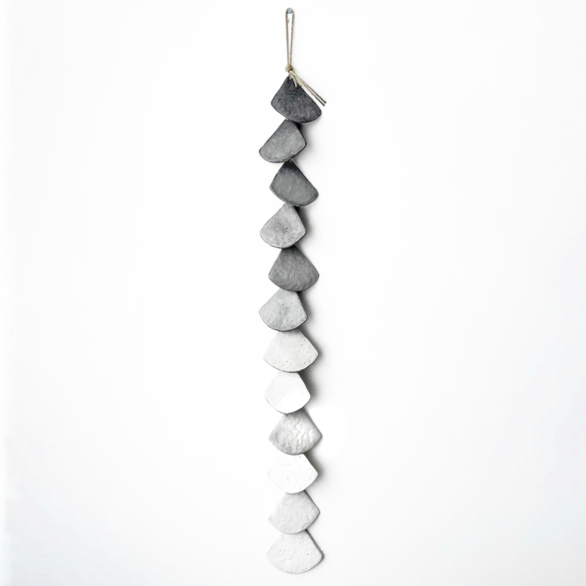 Ceramic Shell Grey Fade Wall Hanging
