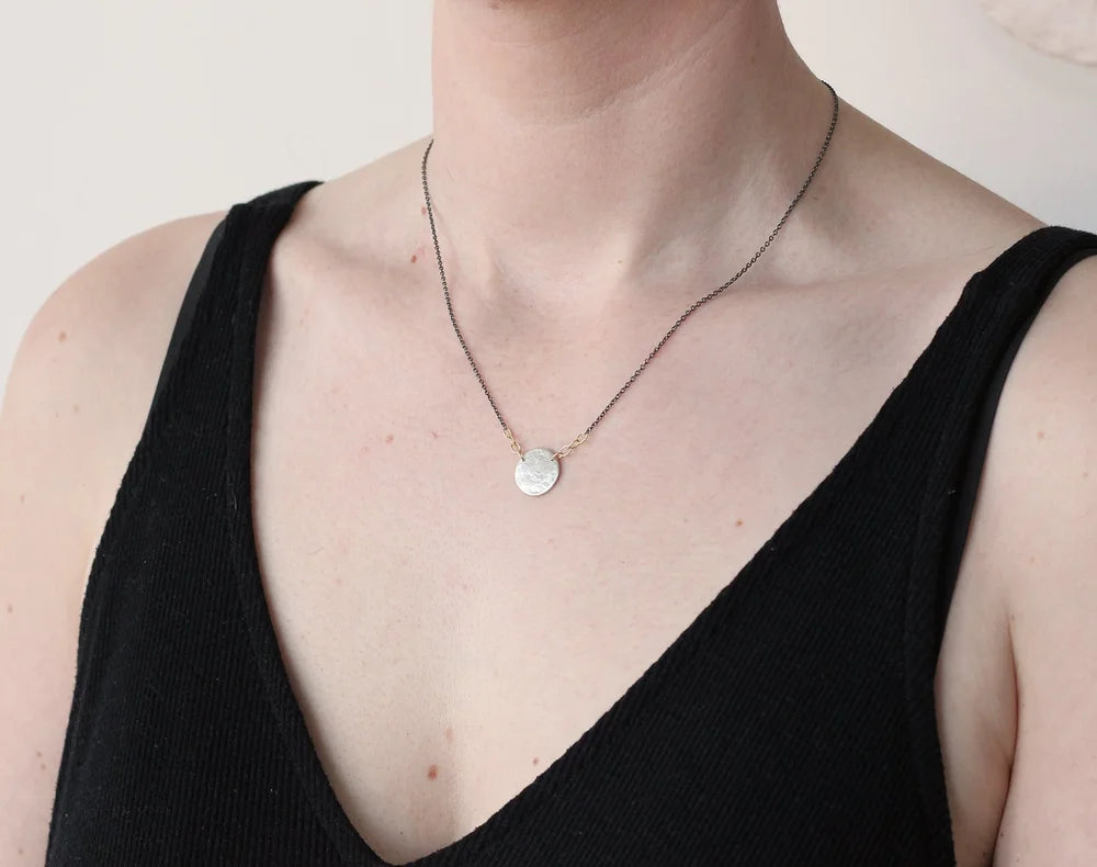 Small Paper Moon Necklace