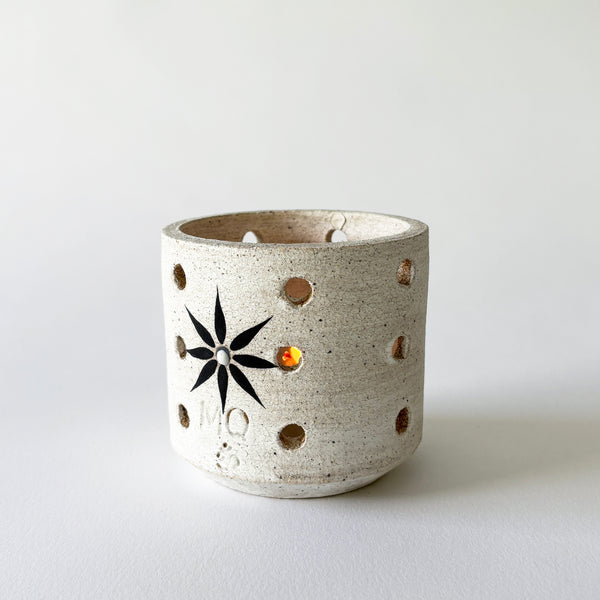 Tealight Lantern - Dot Grid with Star