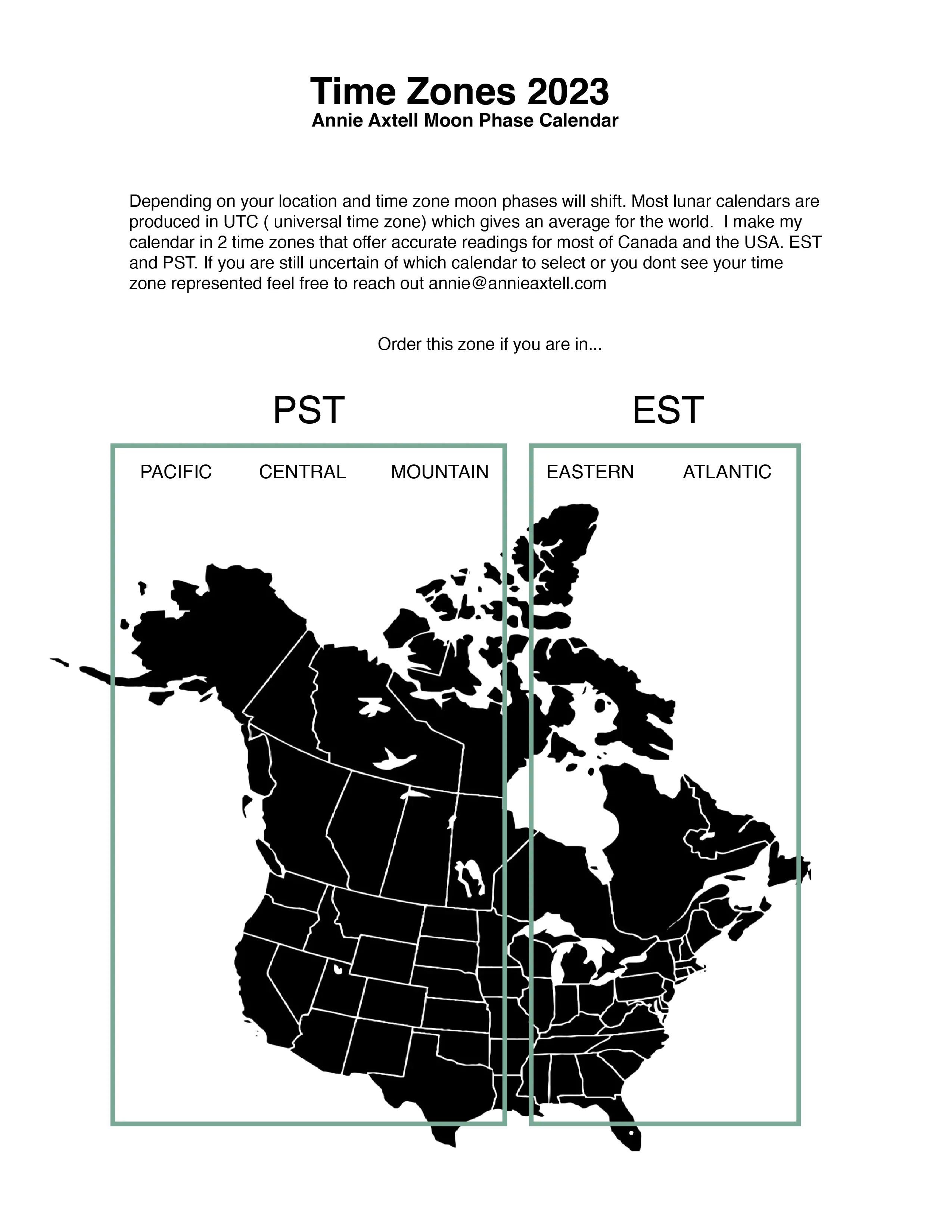 2024 Moon Calendar - Unframed