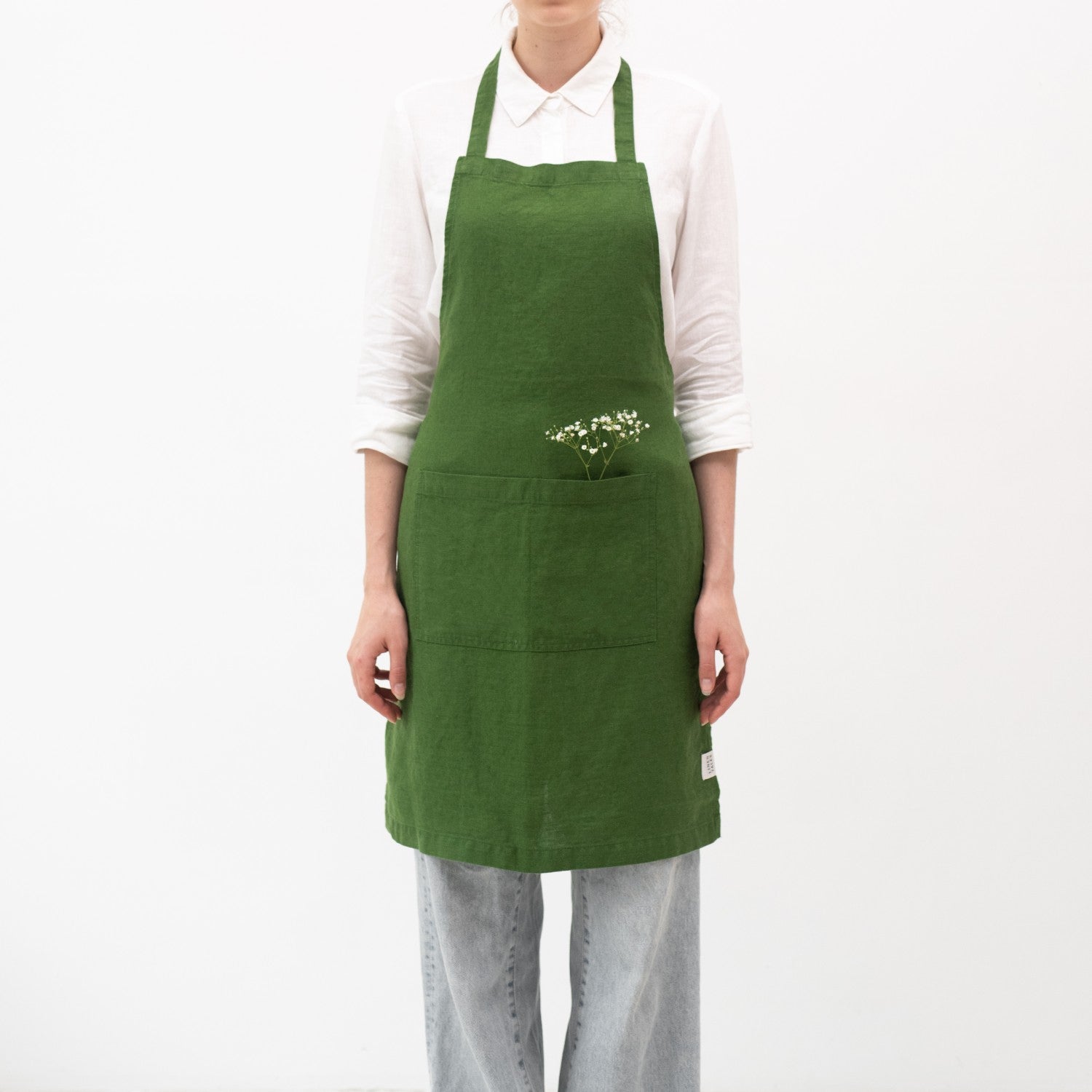 Linen Tales Daily Apron - True Green