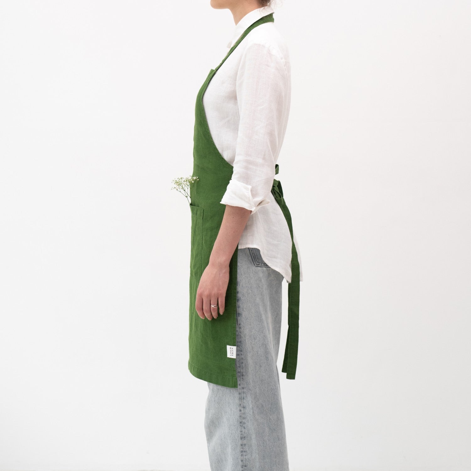 Linen Tales Daily Apron - True Green