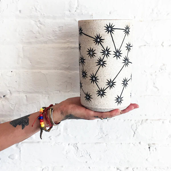 Tall Vase - Sun Moon Stars