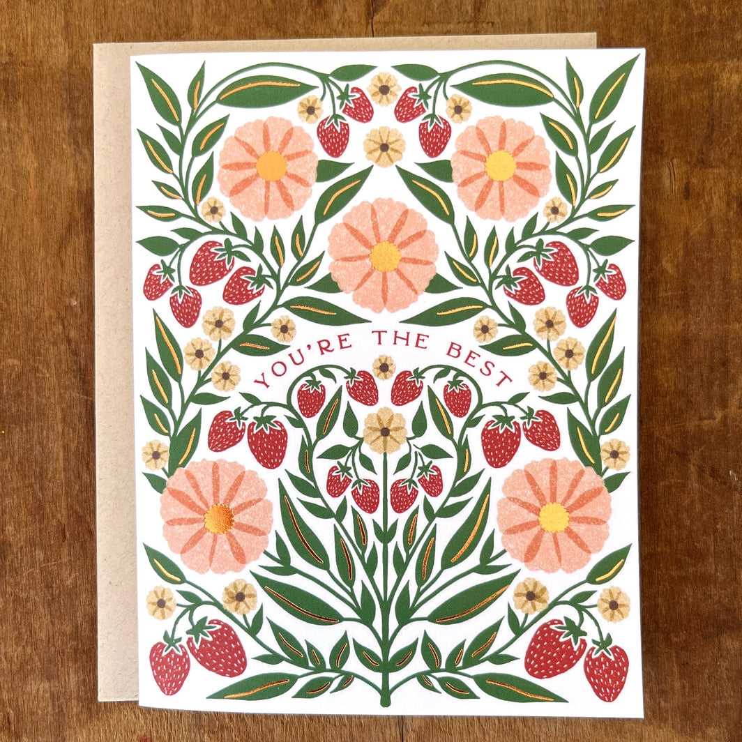 You're the Best Strawberries Card