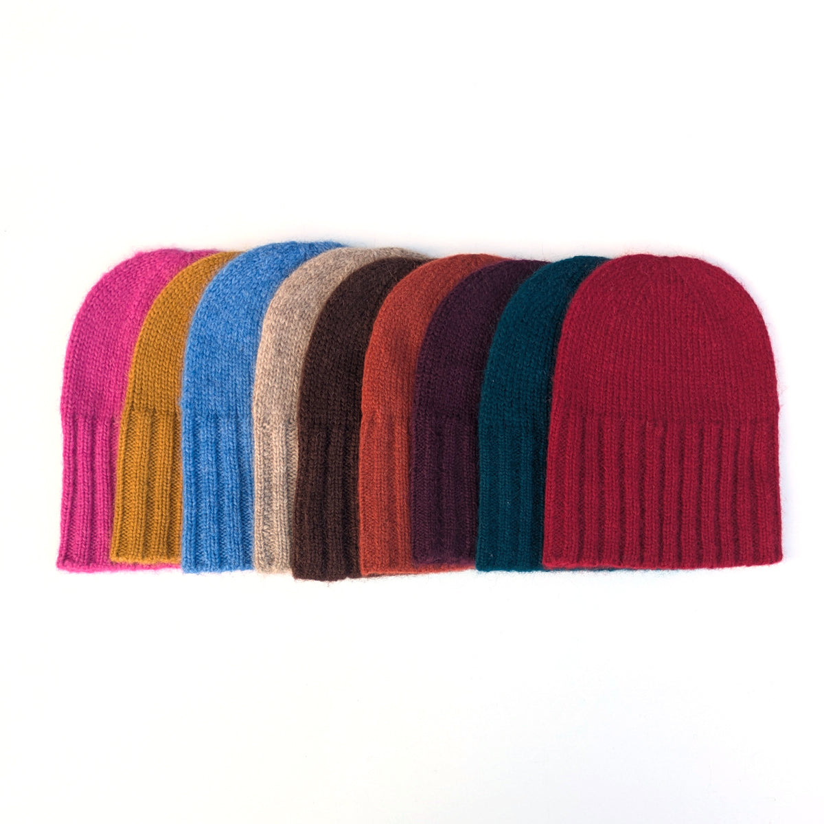 Alpaca Hand Knit Flat Hat