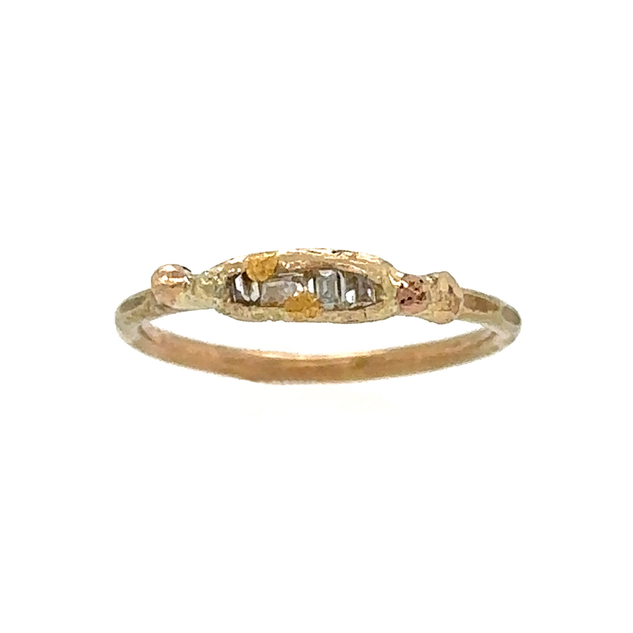 Mini Baguette Pod Diamond Ring
