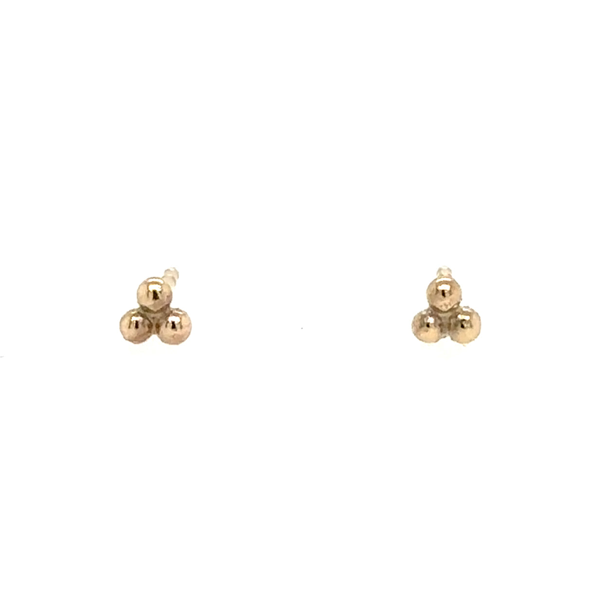 10k Tiny Bead Cluster Stud