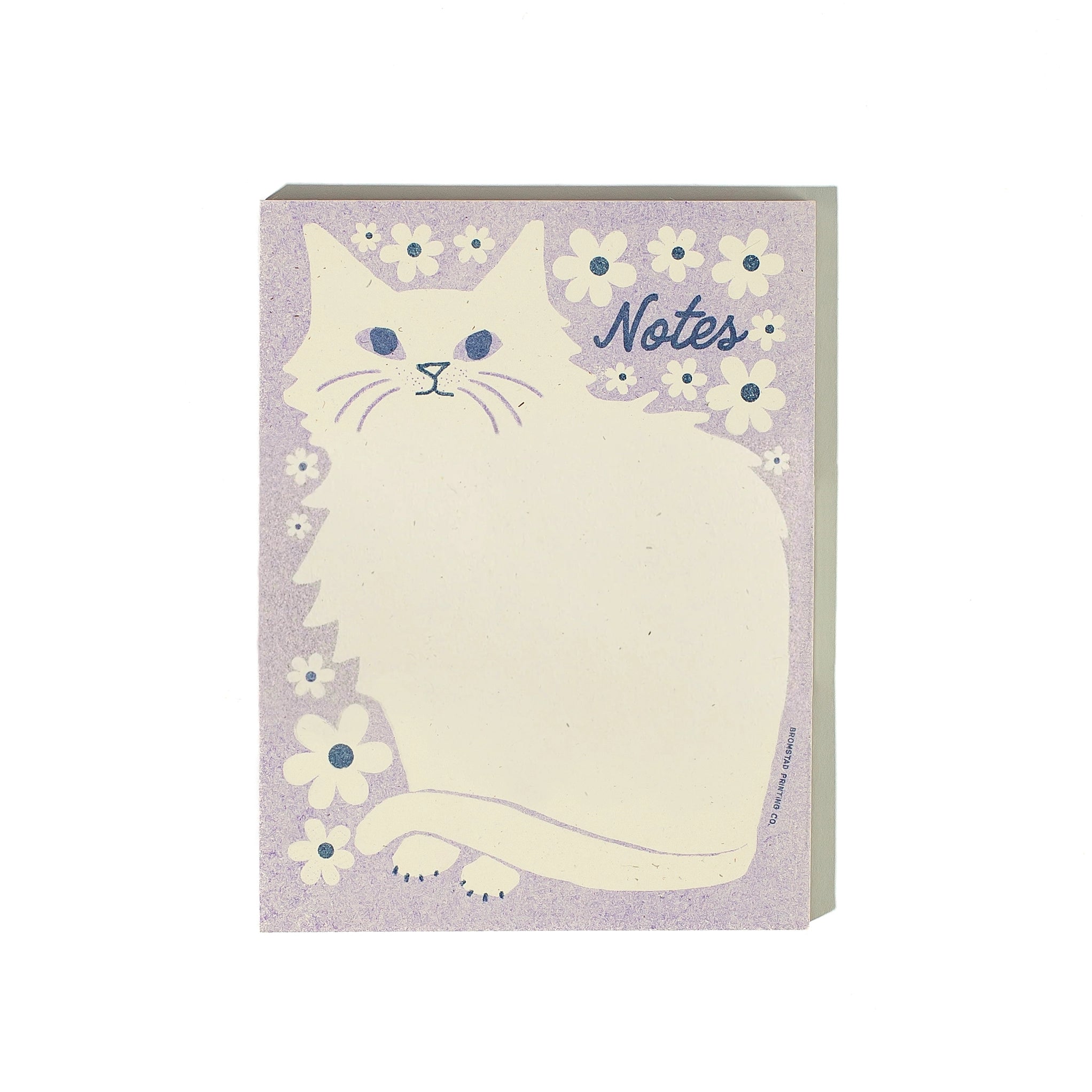 Lavender Floral Cat Notepad