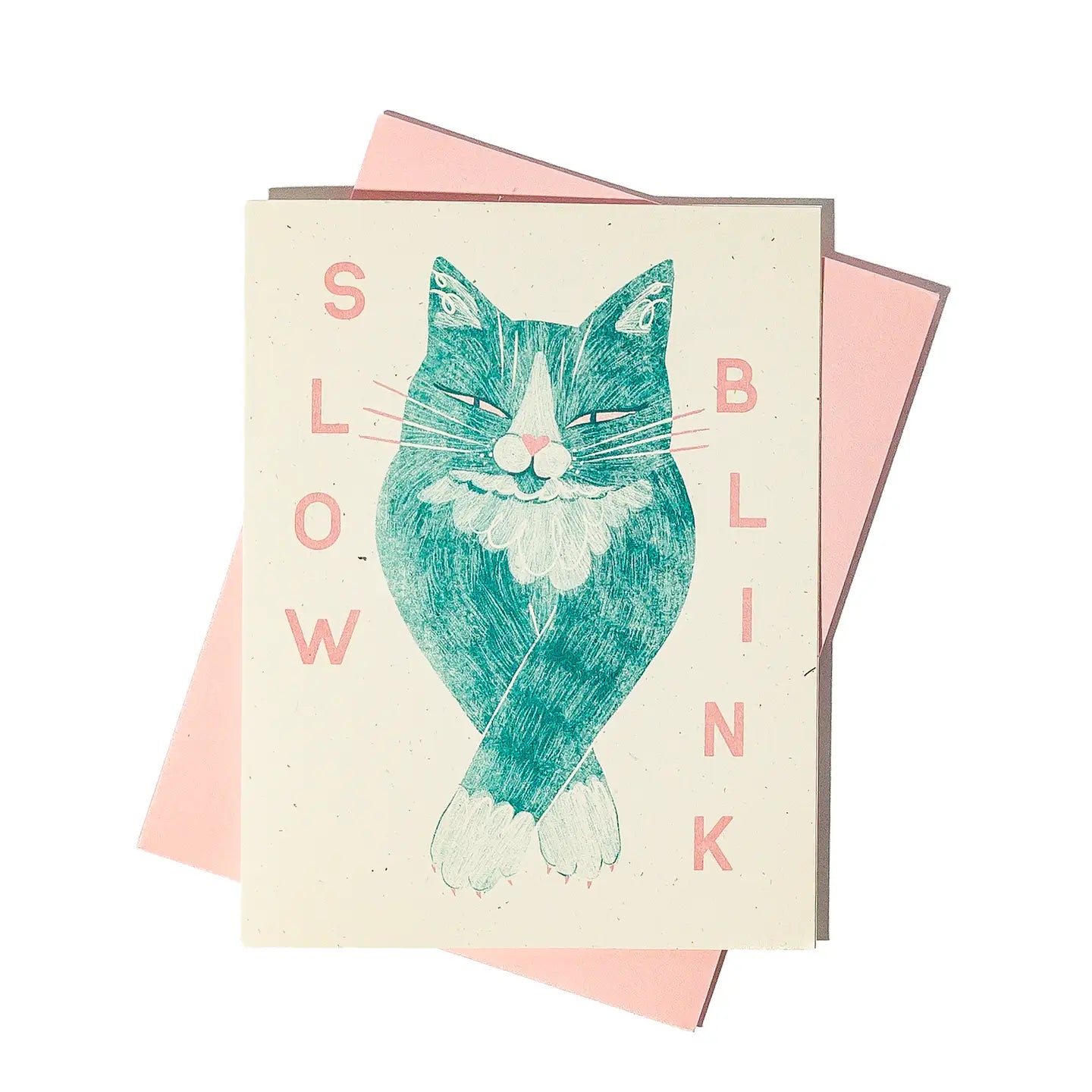 Slow Blink Cat Card