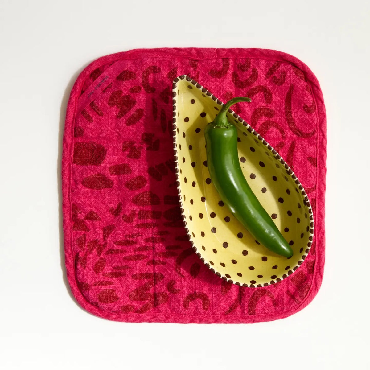 Potholder - Brick & Hot Pink