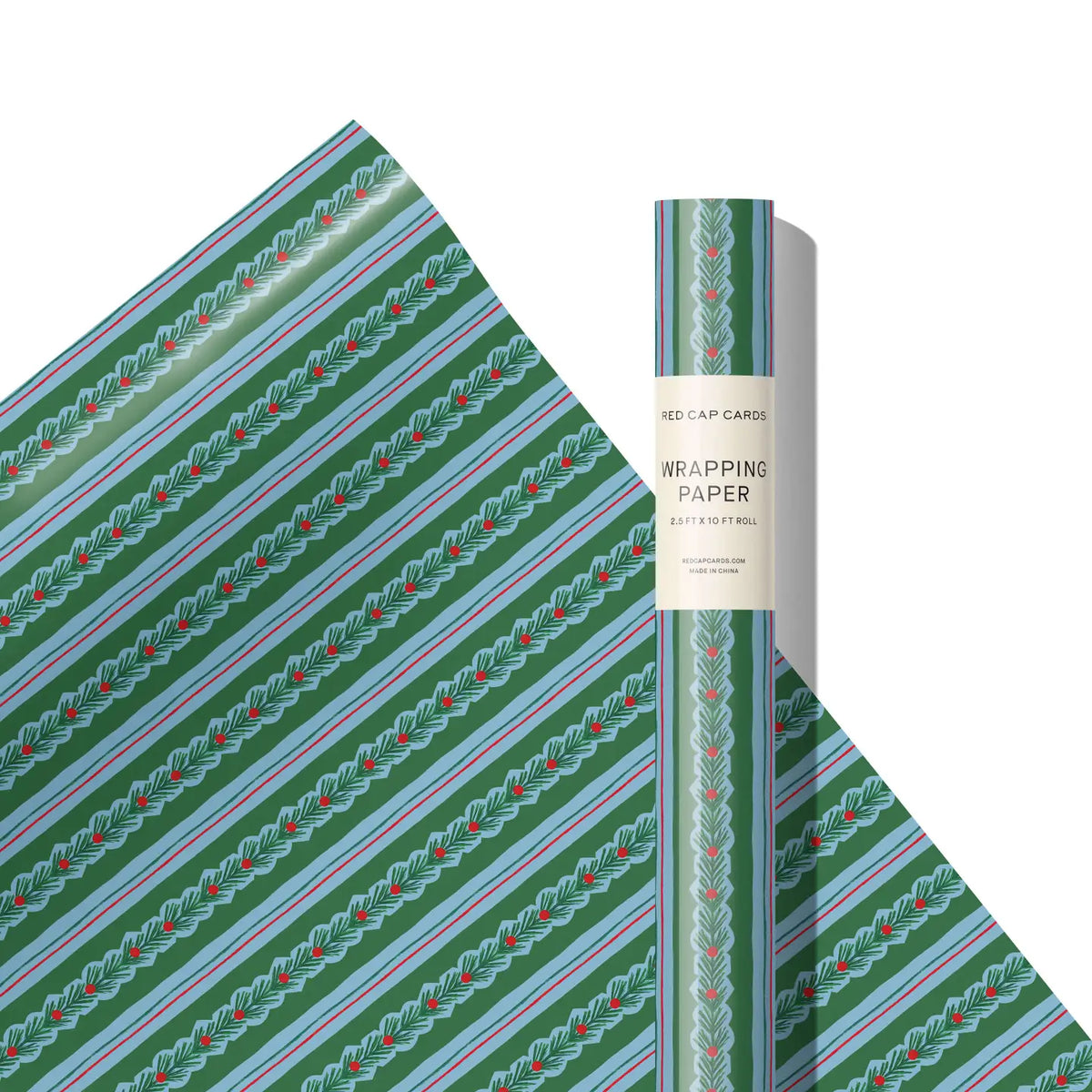 Cedar + Berry Stripe 10 ft Gift Wrap