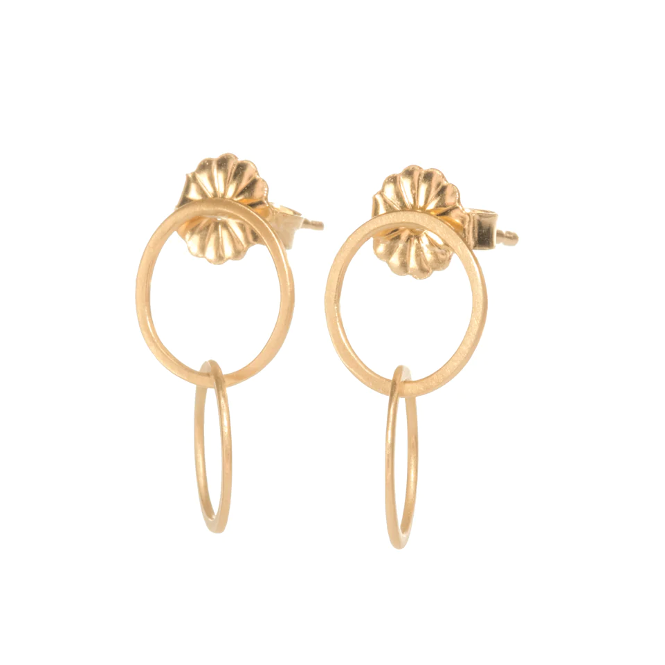 Double Circle Stud Drops