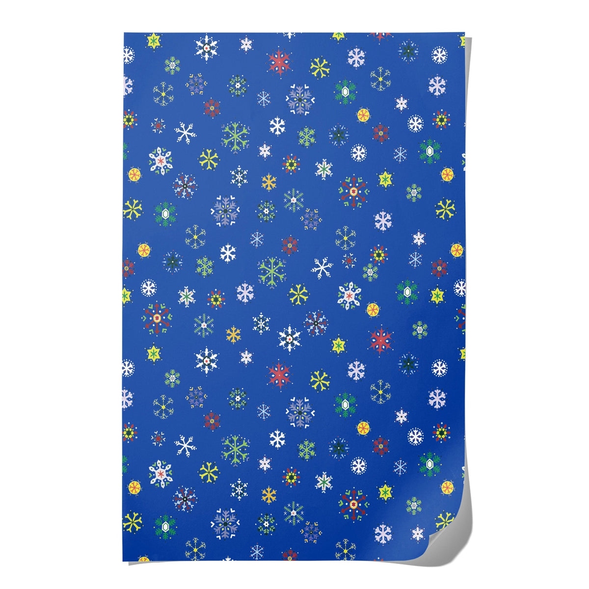 Colorful Snowflakes Holiday Gift Wrap