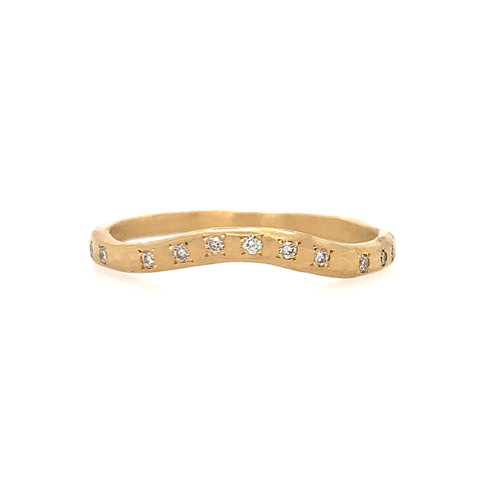 18K Diamond Contour Band