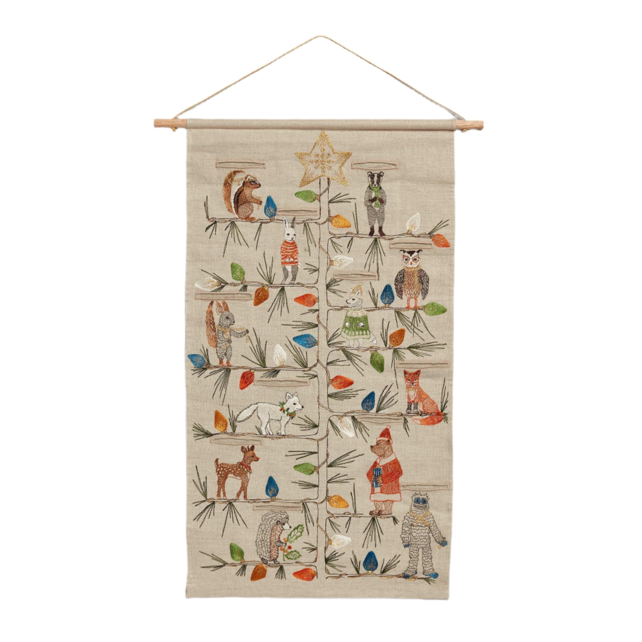 Tree Trimmers Embroidered Advent Calendar