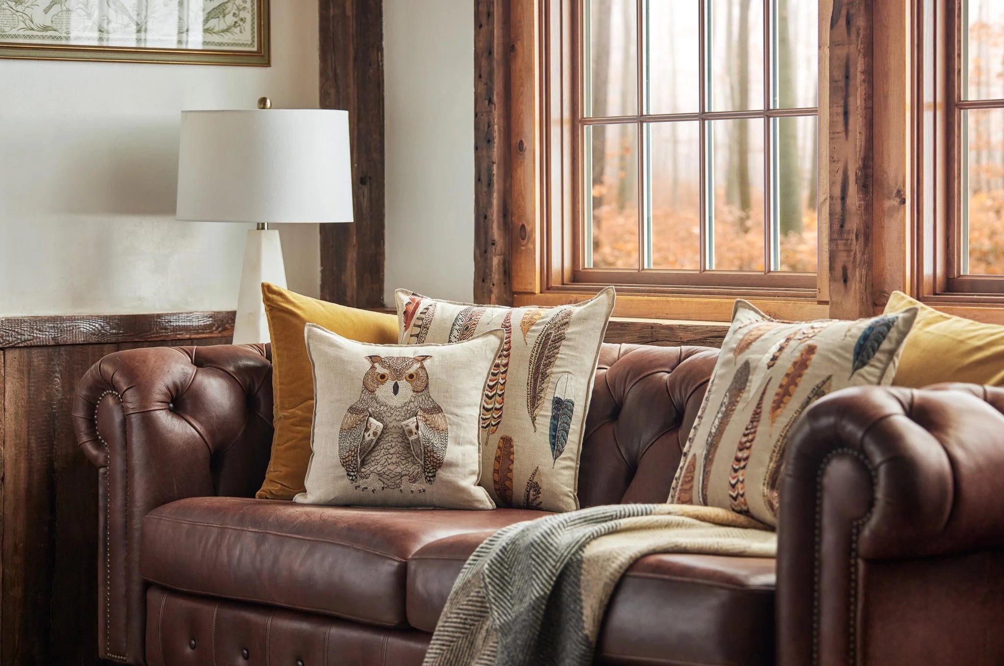 Falling Feathers Pillow