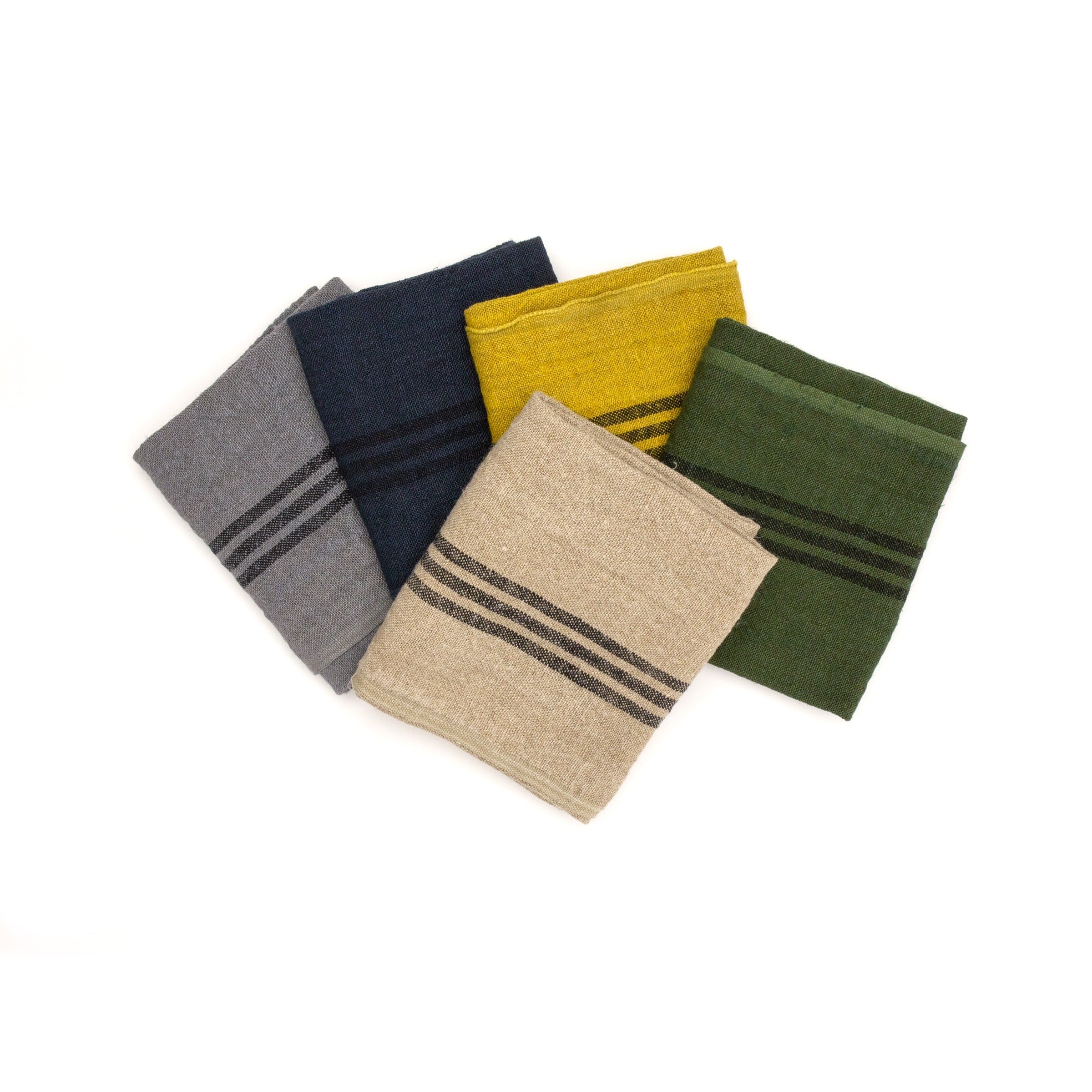 Linen Country Stripe Tea Towel