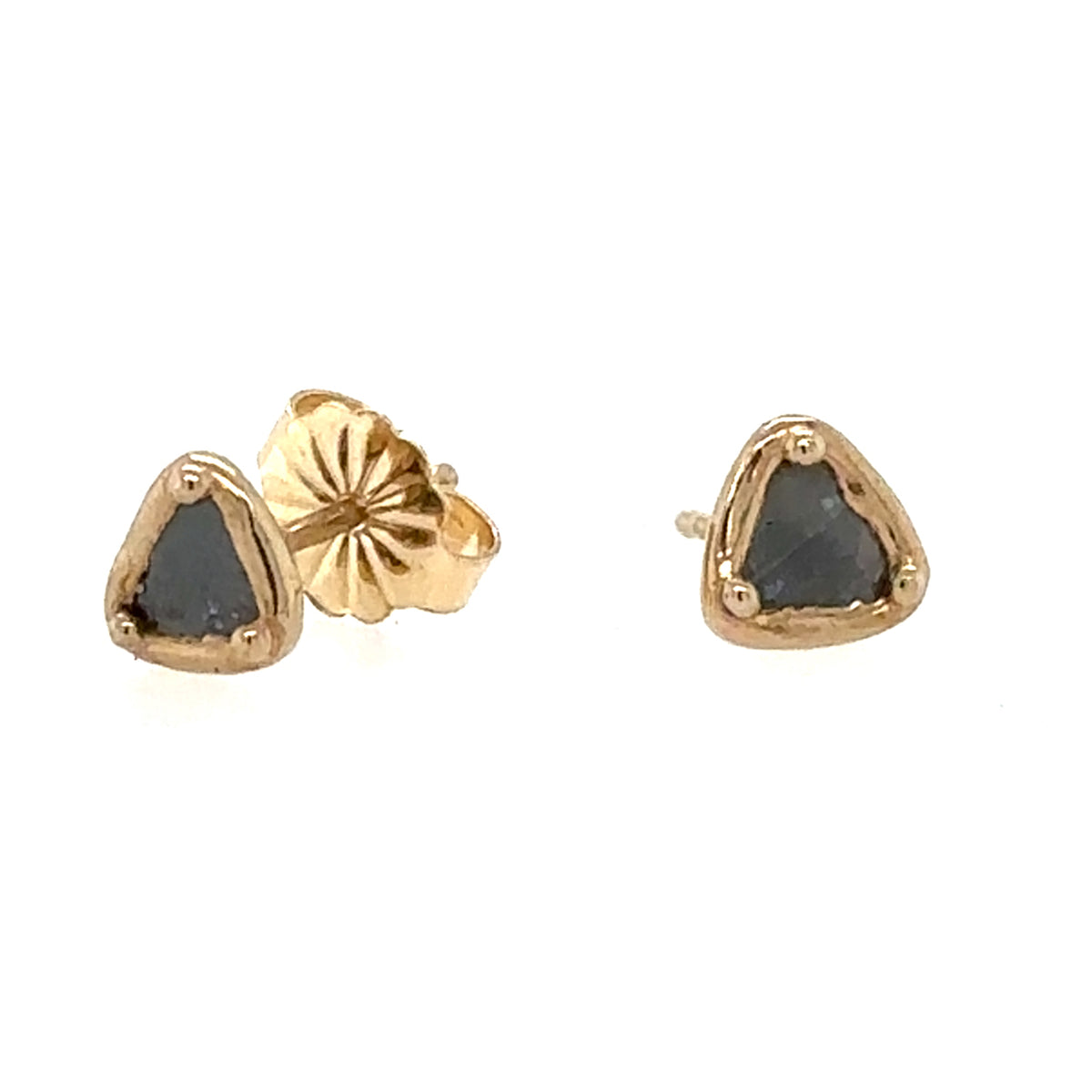 Triangle Diamond Slice Studs