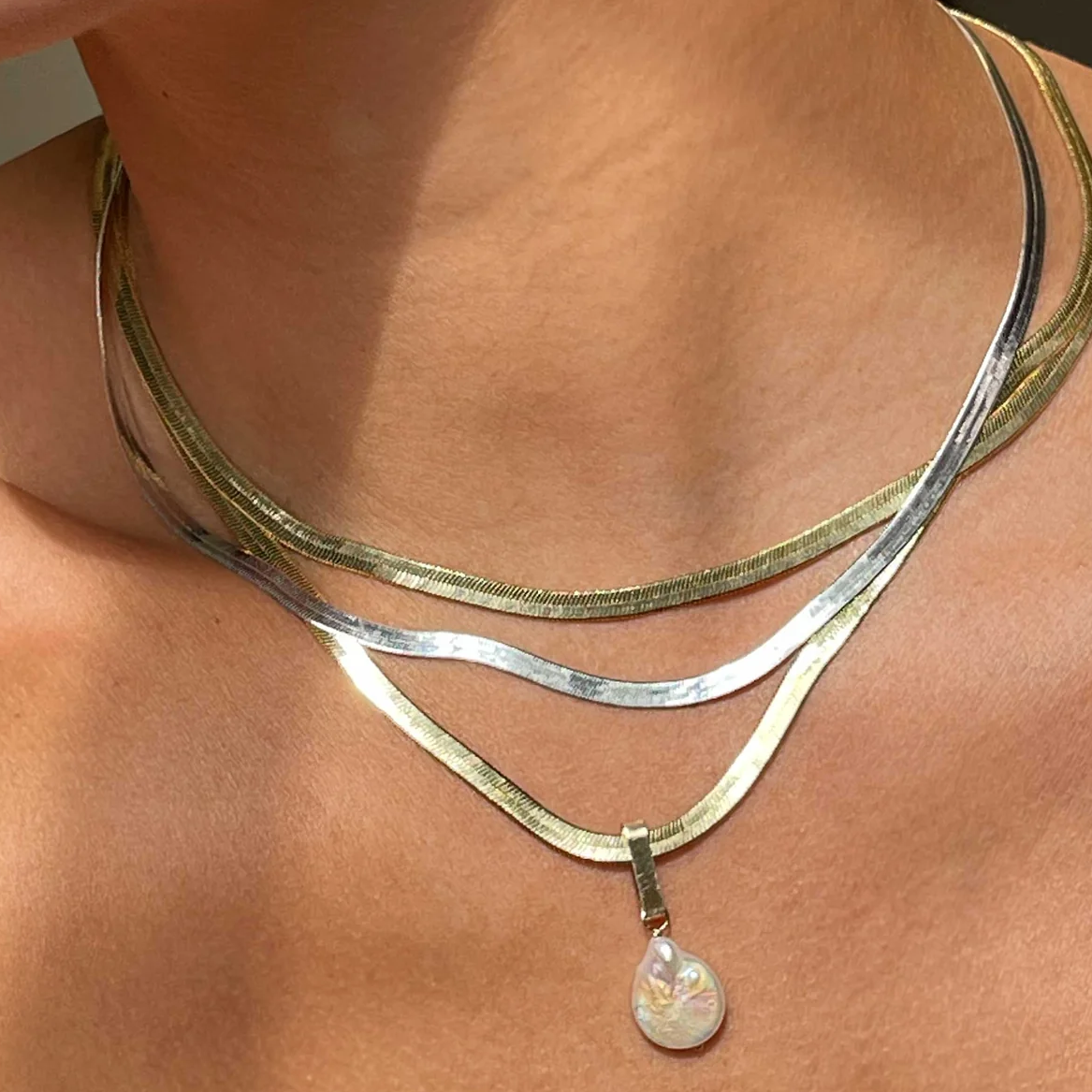 3mm Herringbone Necklace