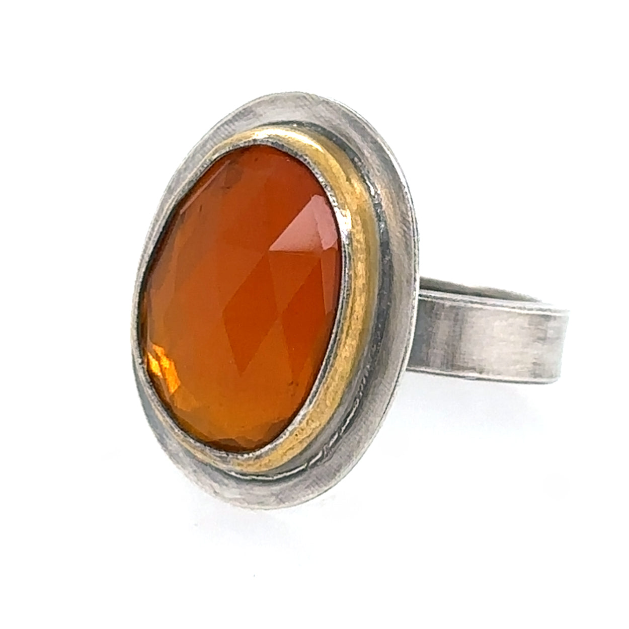 Golden Fire Opal Keum-Boo Ring