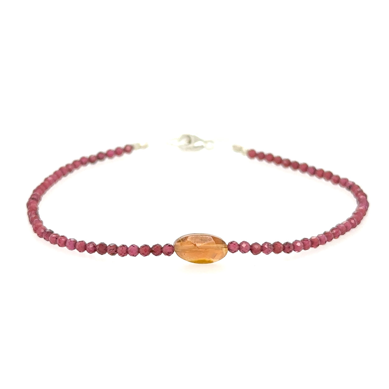 Garnet + Tourmaline Bead Strand Bracelet