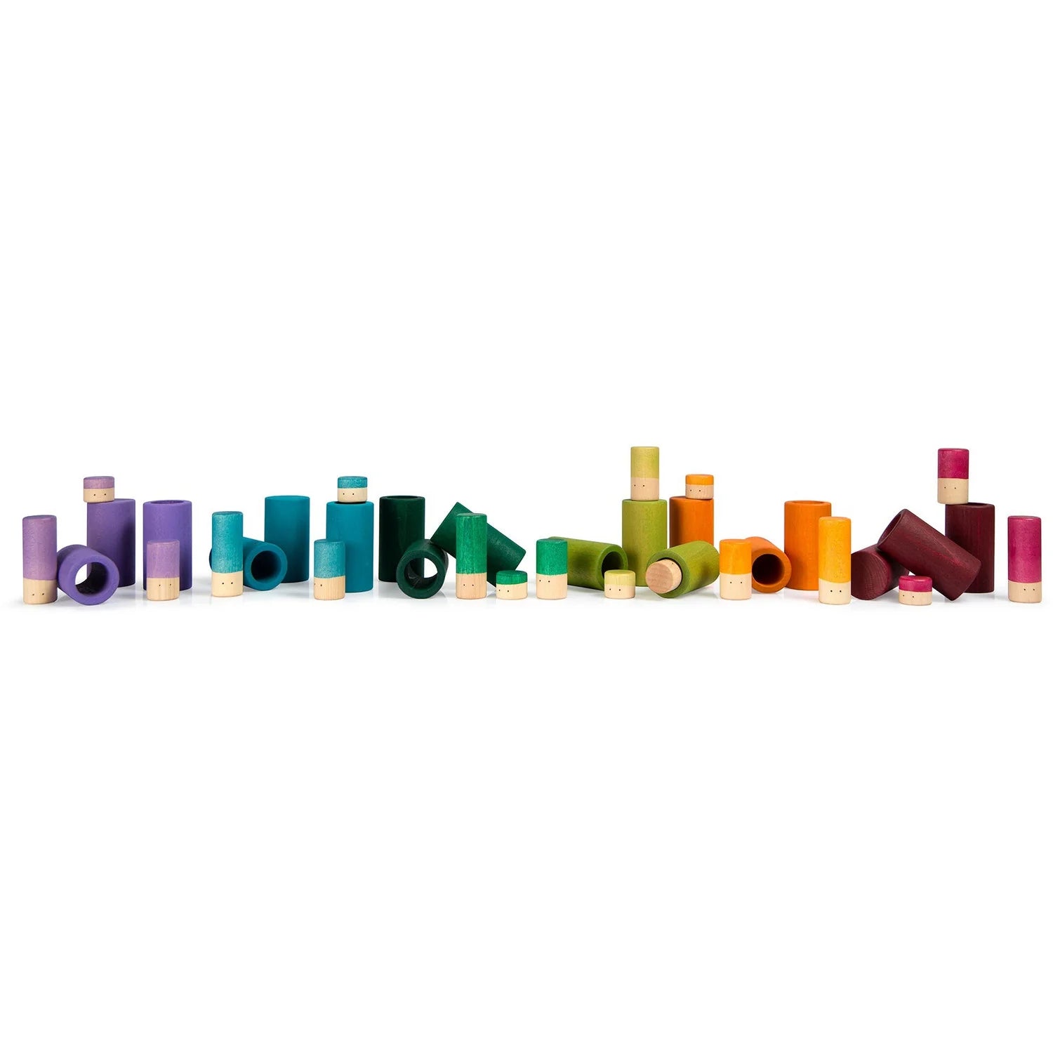 Wooden Grapat Set - 36 Piece Colorful Play Set