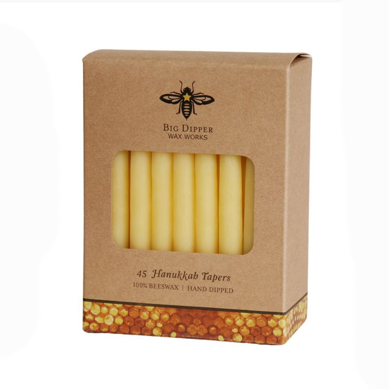 Beeswax Hanukkah Tapers - Natural