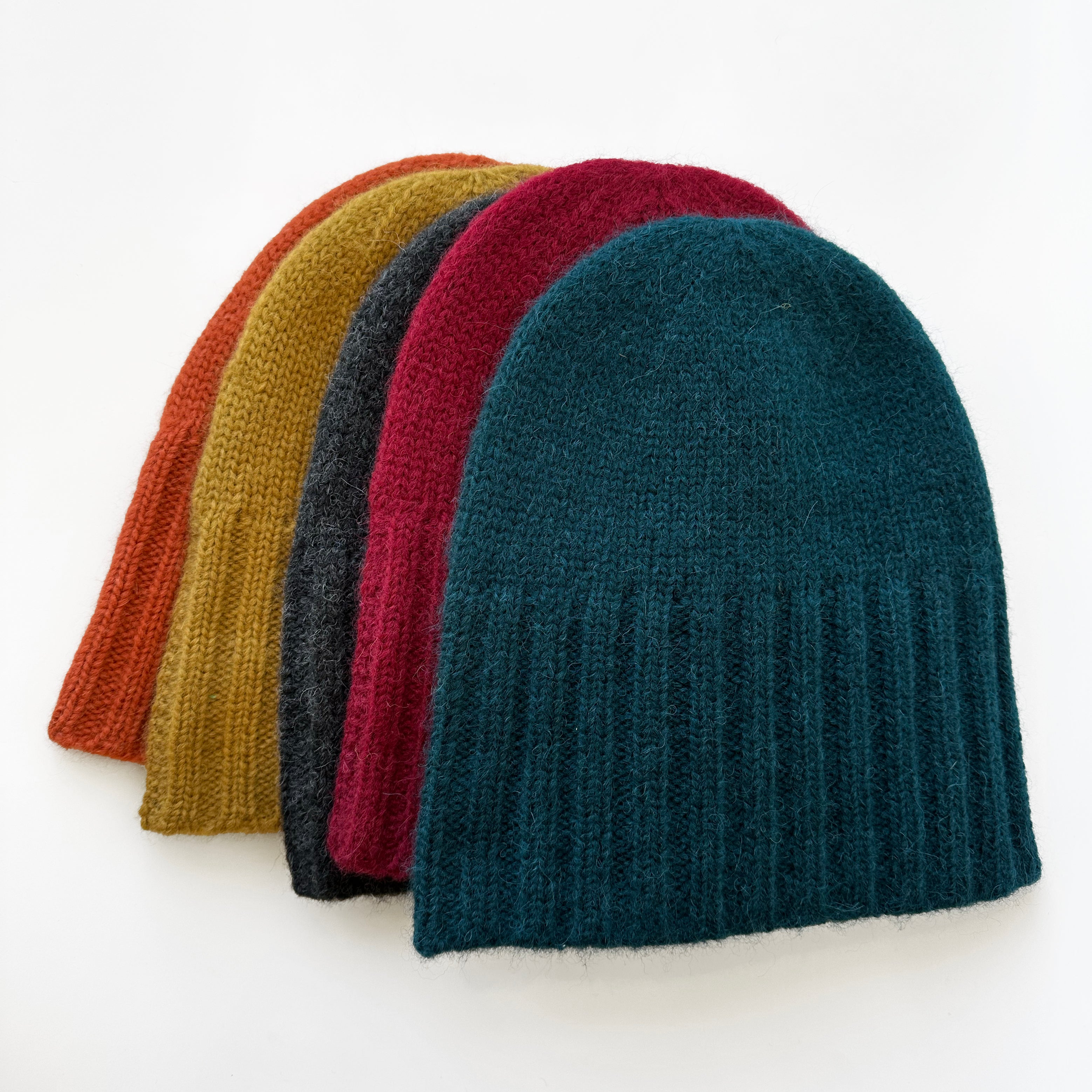 Alpaca Hand Knit Flat Hat