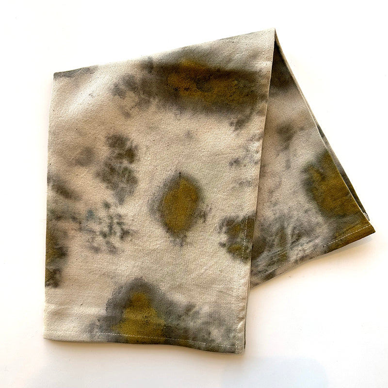 Handwoven Cotton Tea Towel - Hibiscus Revanchini Dye