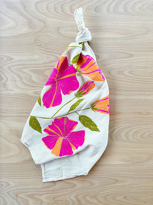 Hibiscus Tea Towel