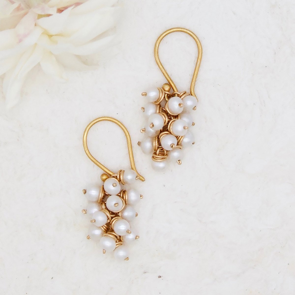 Japanese Pearl Cluster Earring