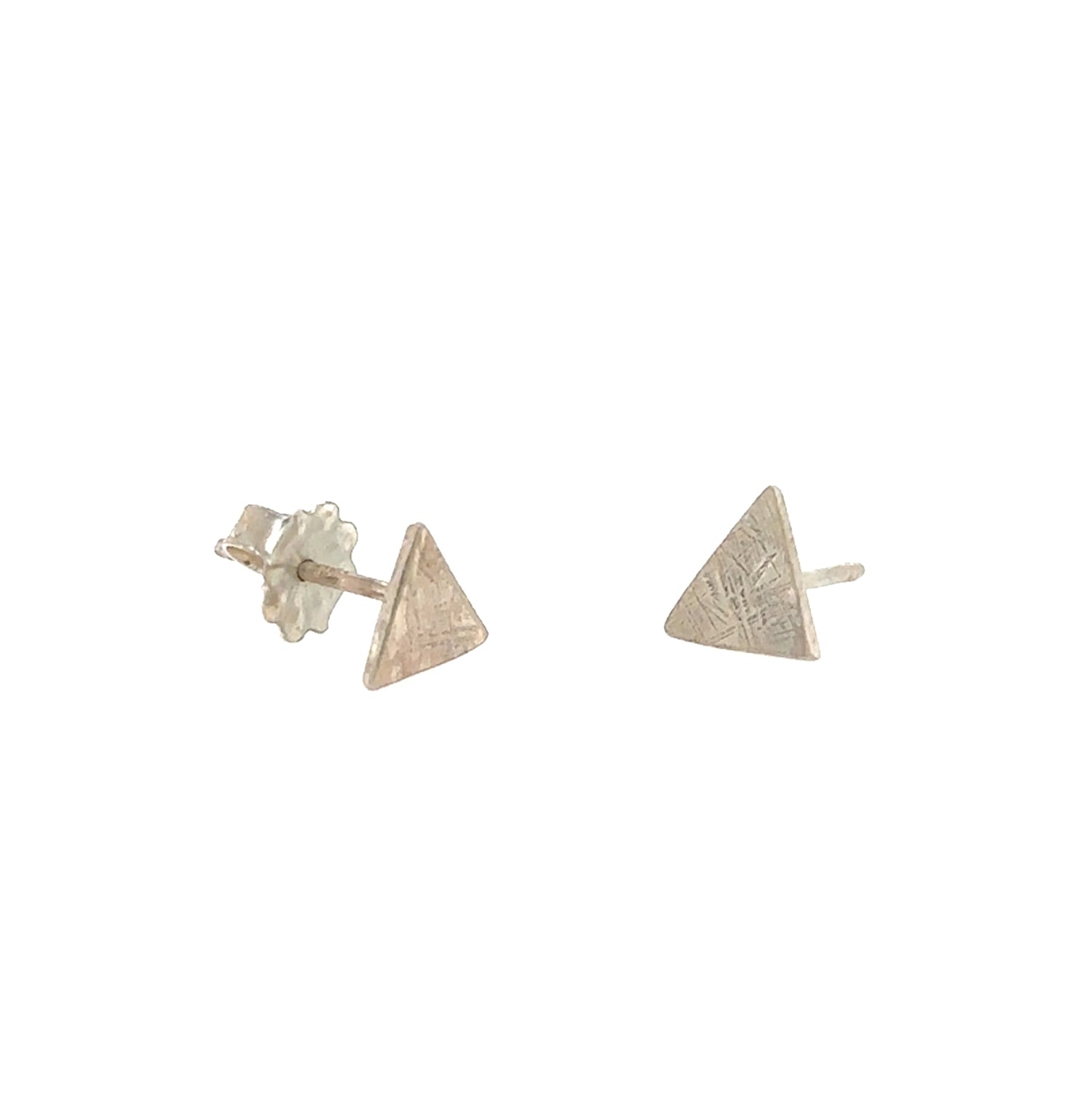 SS Hammered Triangle Studs
