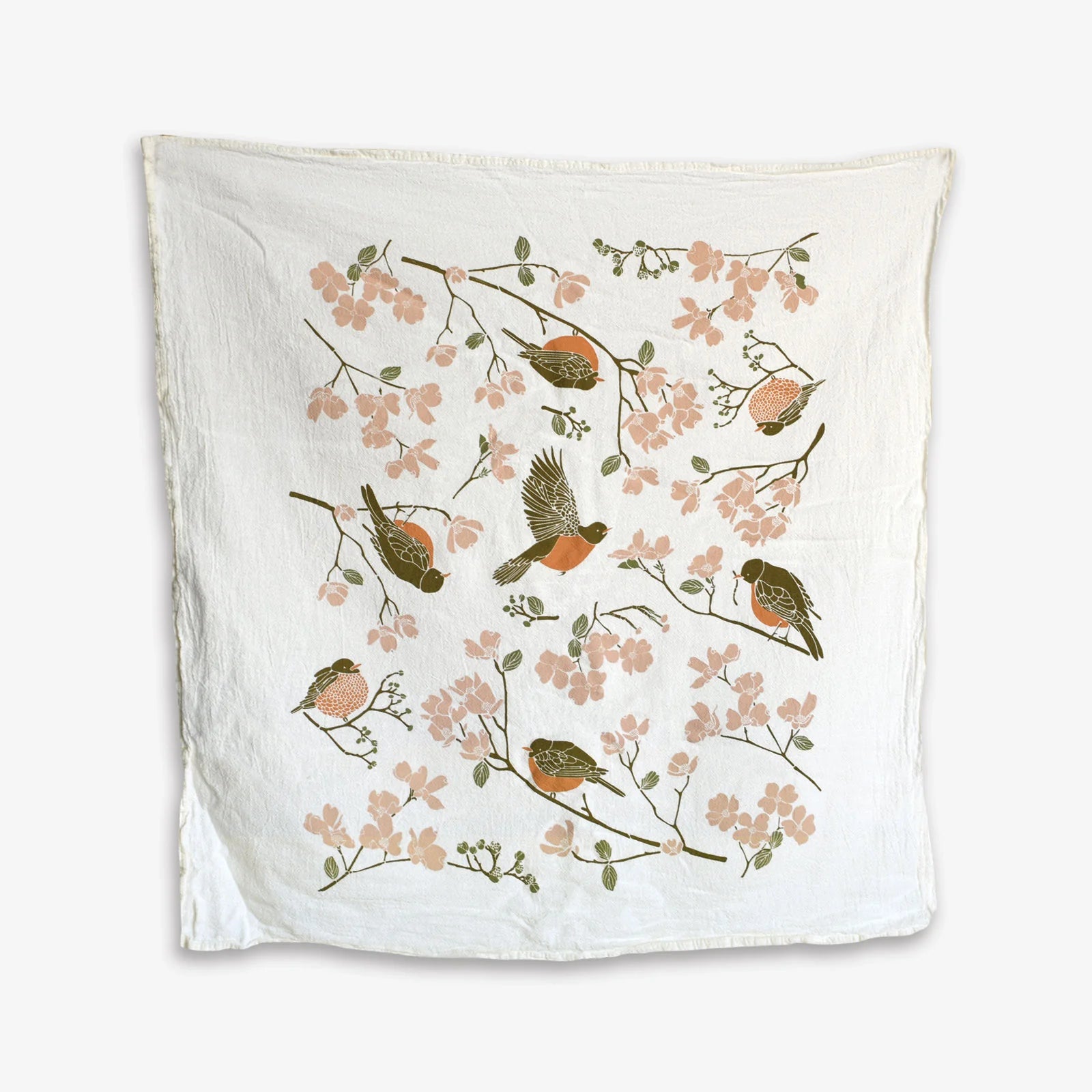 Early Bird Robin Tea Towel