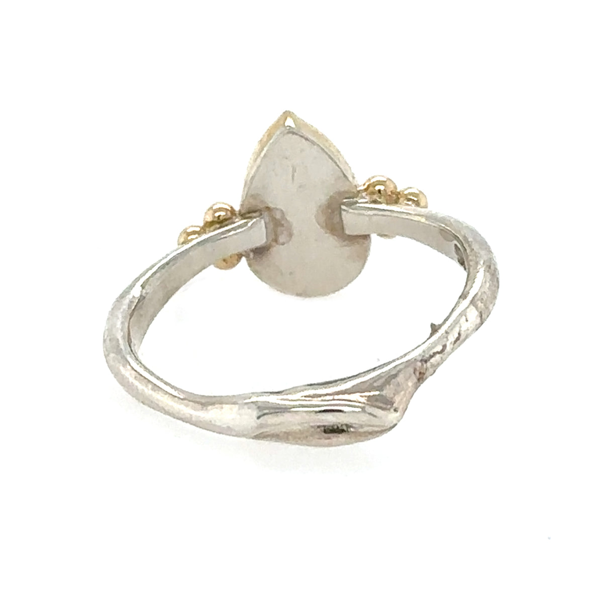 Saenger Blue Kyanite Pear Ring with Diamonds