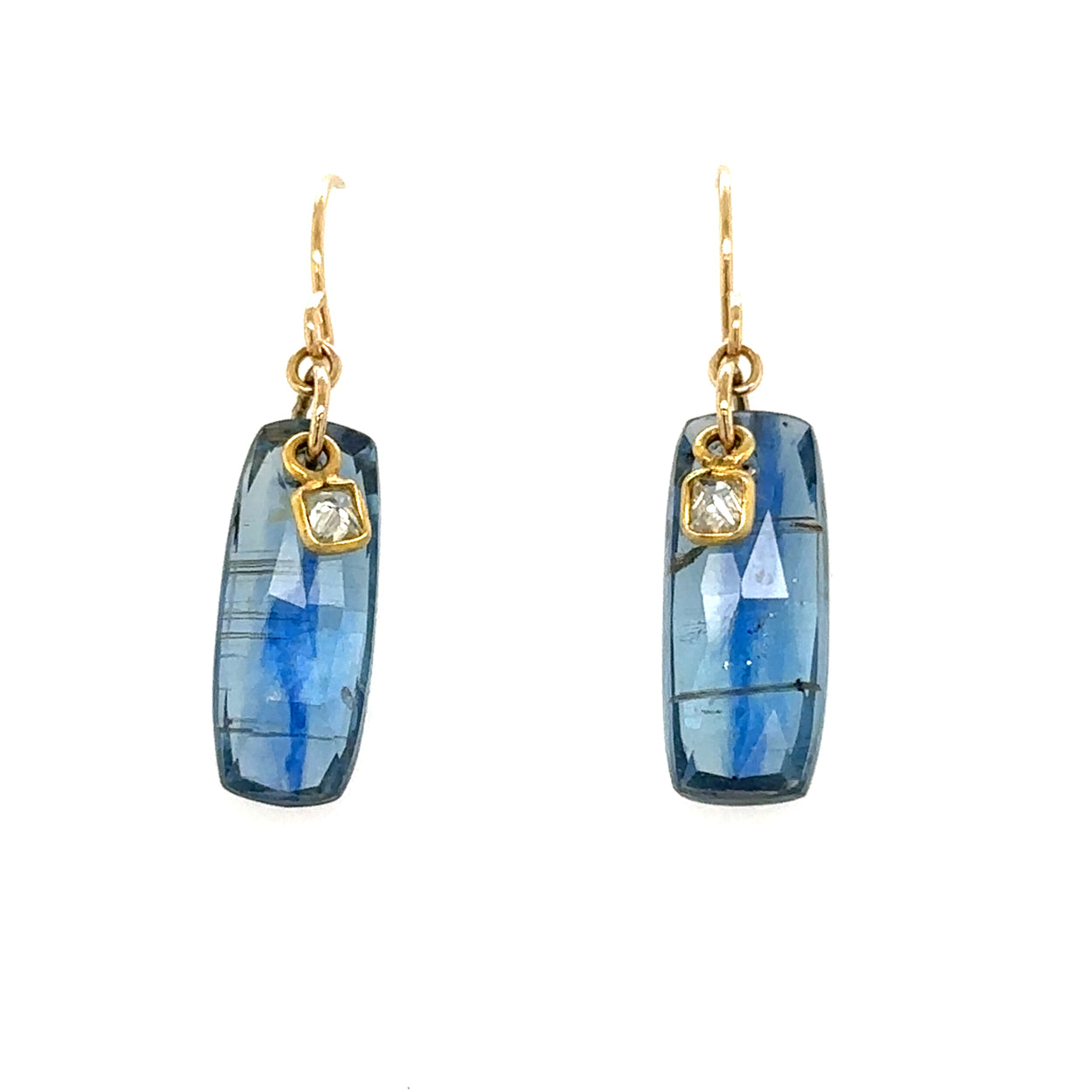 Kyanite + Diamond Sandpiper Earrings